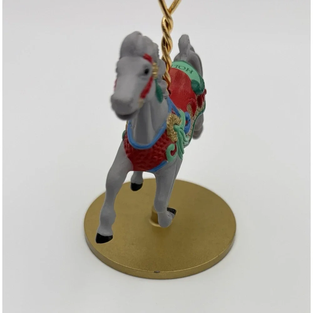 1989 Hallmark Keepsake Ornament Christmas Carousel Horse Holly XPR9722 Vintage